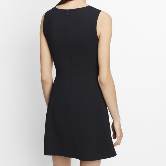 Vince V-Neck Sleeveless Dress Navy Blue A-Line Mini Pockets Size 0 XS - Picture 8 of 10